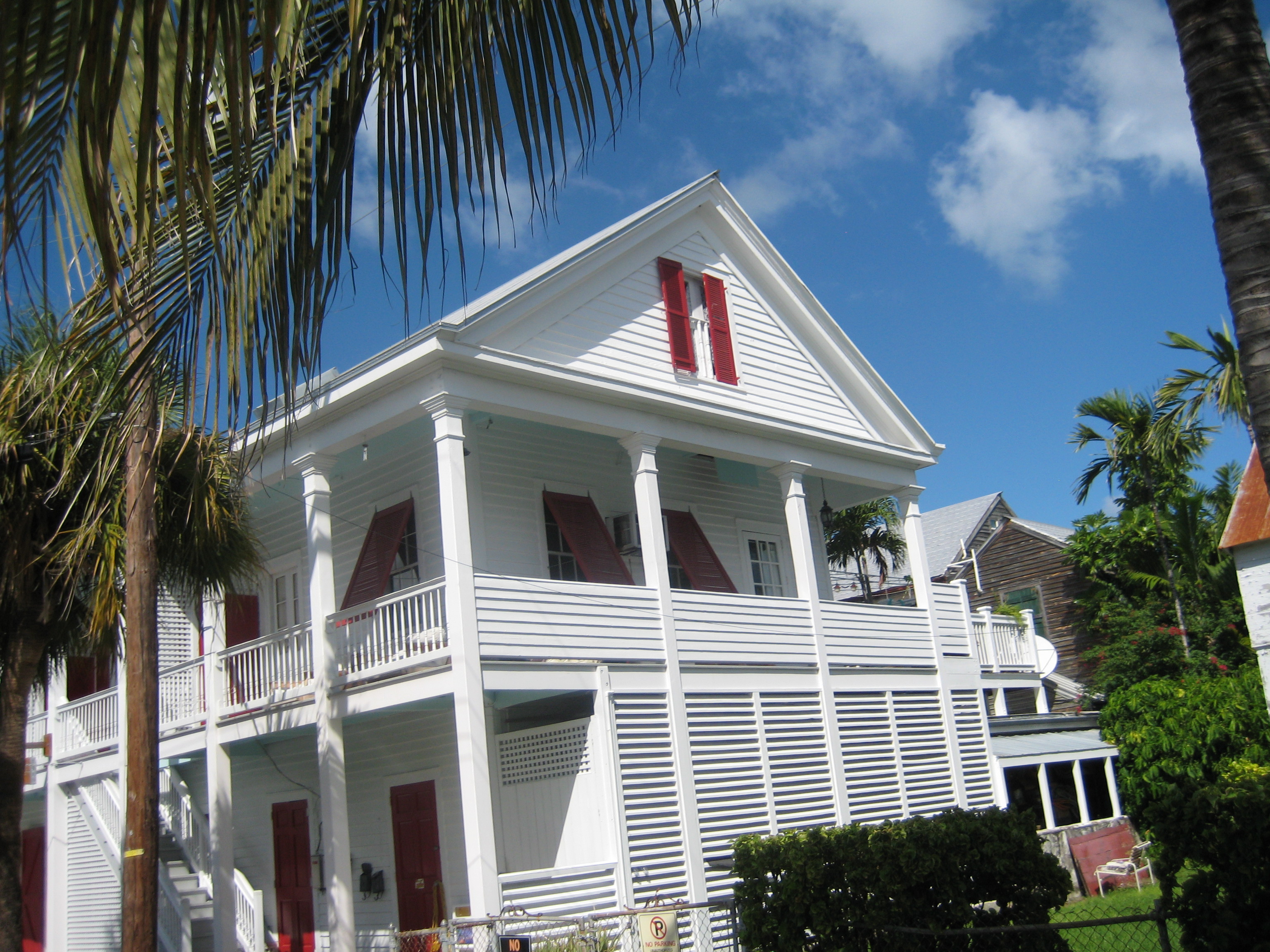 Key West White and Red house