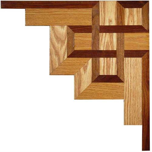 Wood marquetry border
