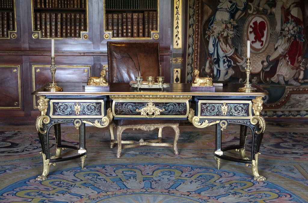 André Charles Boulle desk at Vaux le Vicomte castle