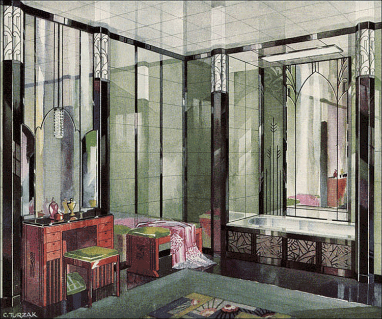 Art Deco Vitrolite Bathroom