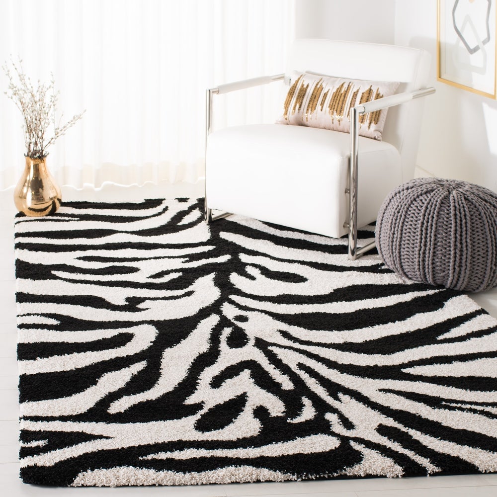 SAFAVIEH-Florida-Shag-Rozinka-Zebra-Animal-Print