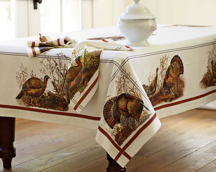 Williams-Sonoma turkey tablecloth