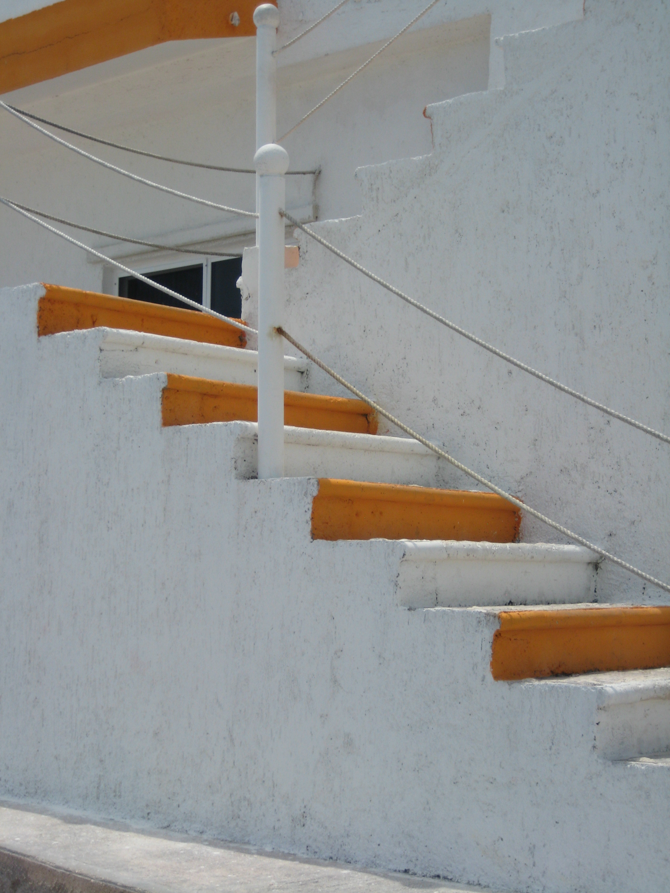 Orange steps on Isla Mujeres