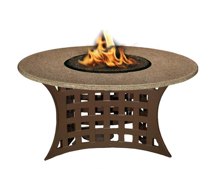 Outdoor gas firepit