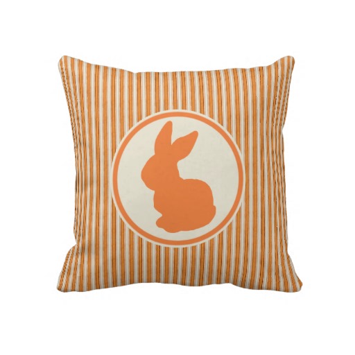 Orange Bunny Pillow
