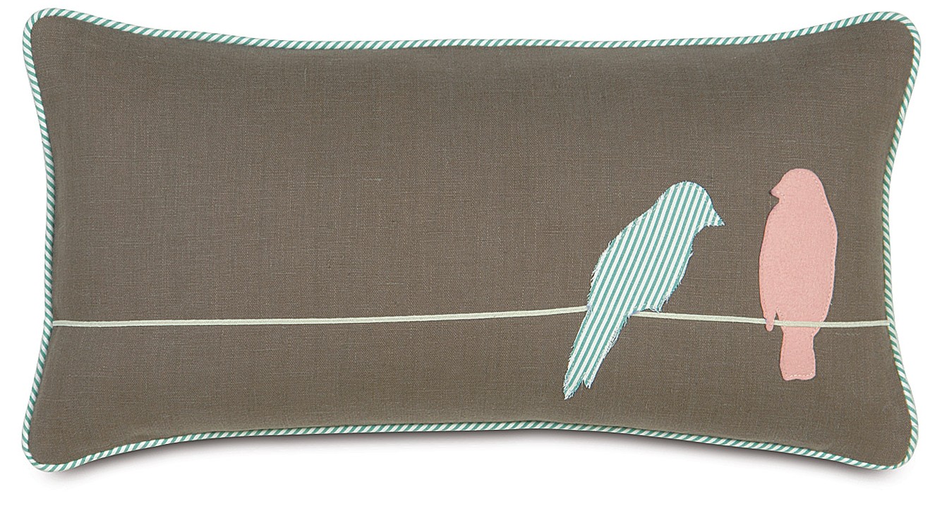 Eastern Accents Bird on Wire Pillow