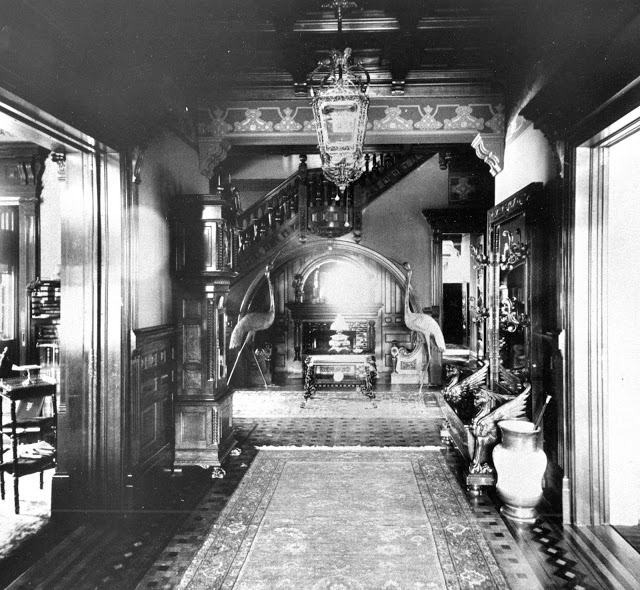 Entrance hall Chester Wickwire House Cortland New York Photograph 1890-1900