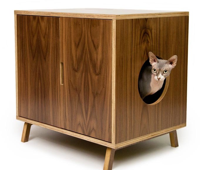 Modernist Cat litter box cabinet
