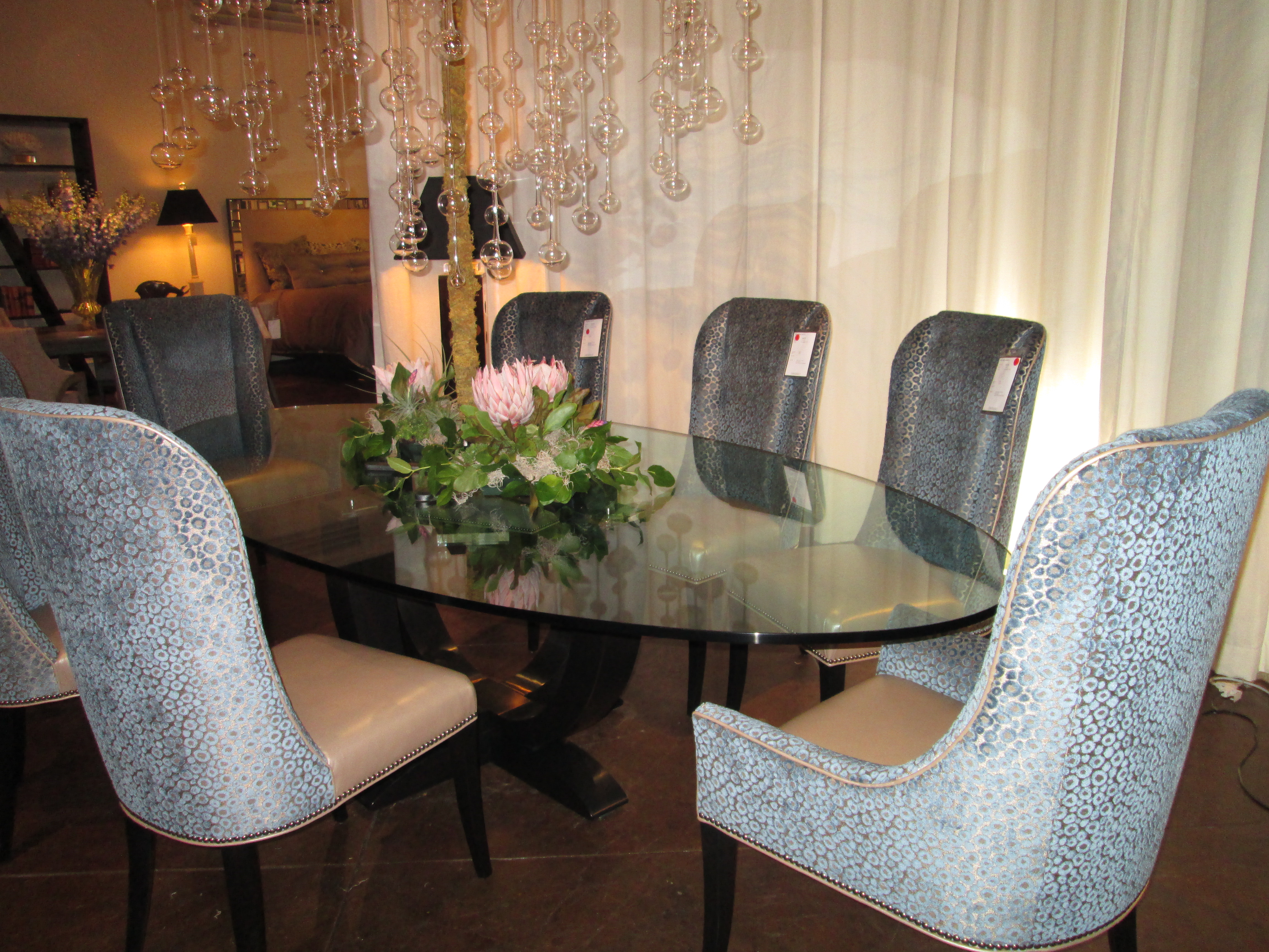 Swaim dining table and chairs