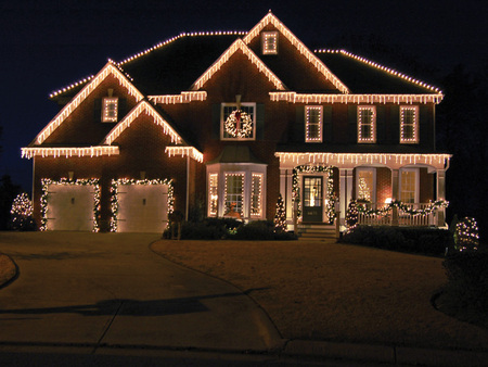 Exterior house Christmas lights