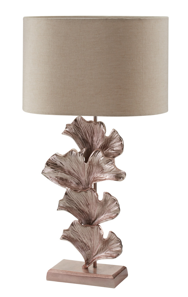 Dimond Ginkgo Leaf Table Lamp in Rose Gold