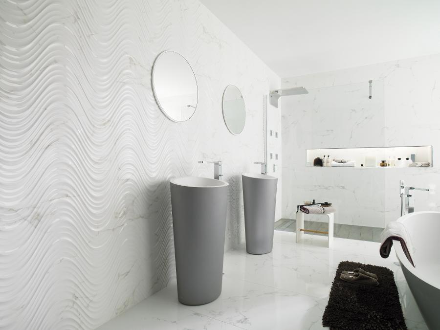 Porcelanos Carrara Creta Wave Tile