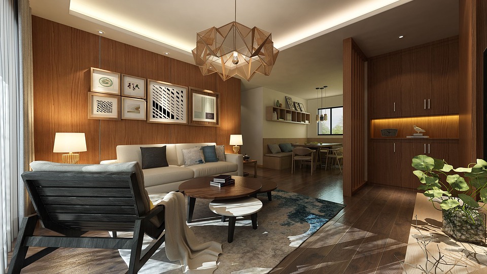 Layered lighting in living room design