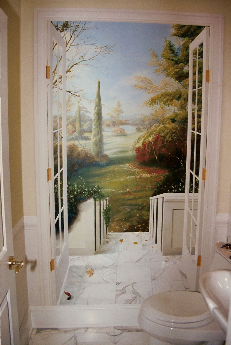 Andy Eccleshall-The Mural Works trompe l'oeil door way