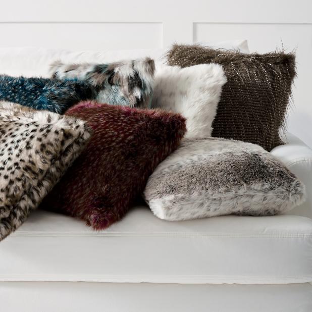 Faux fur pillows