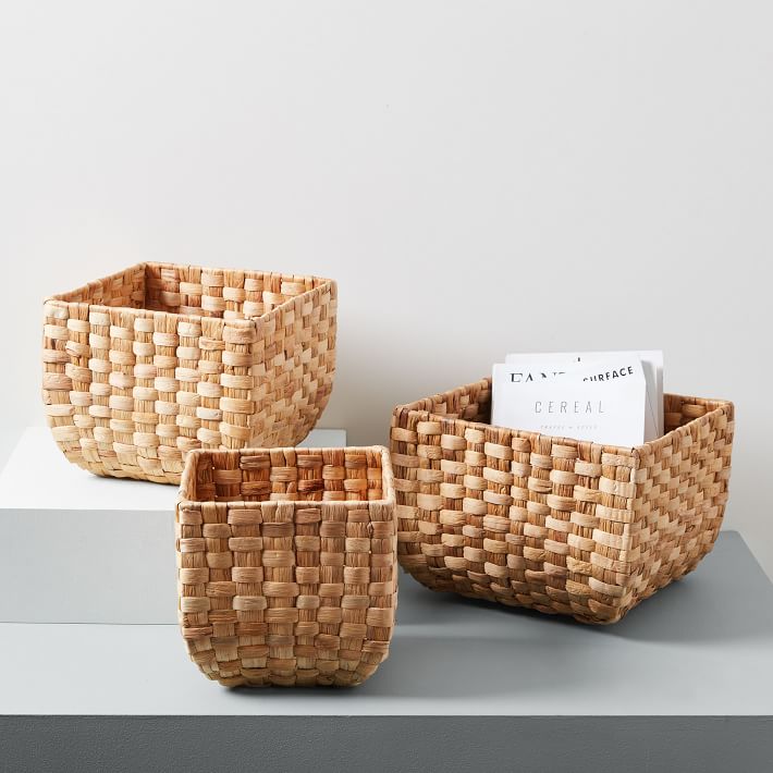 Natural woven baskets