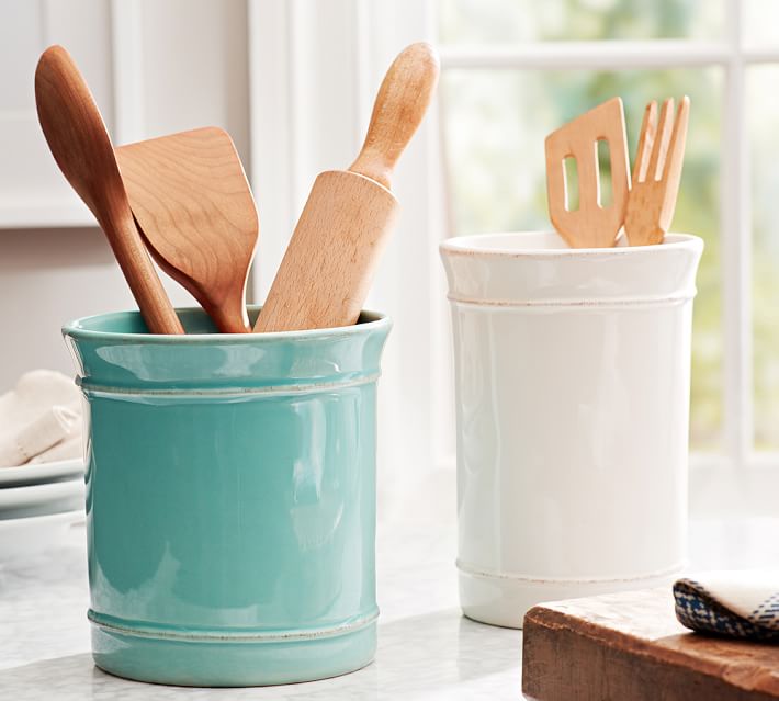 Ceramic utensil holder