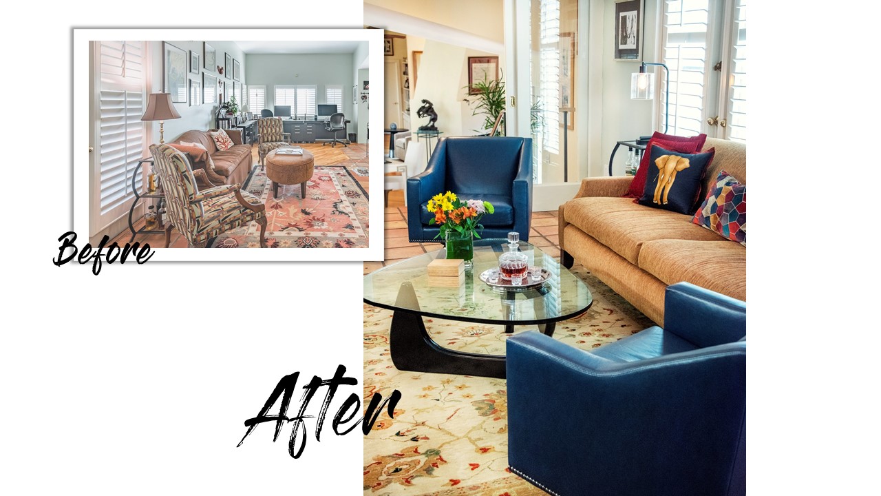 Modern interior design Before and After