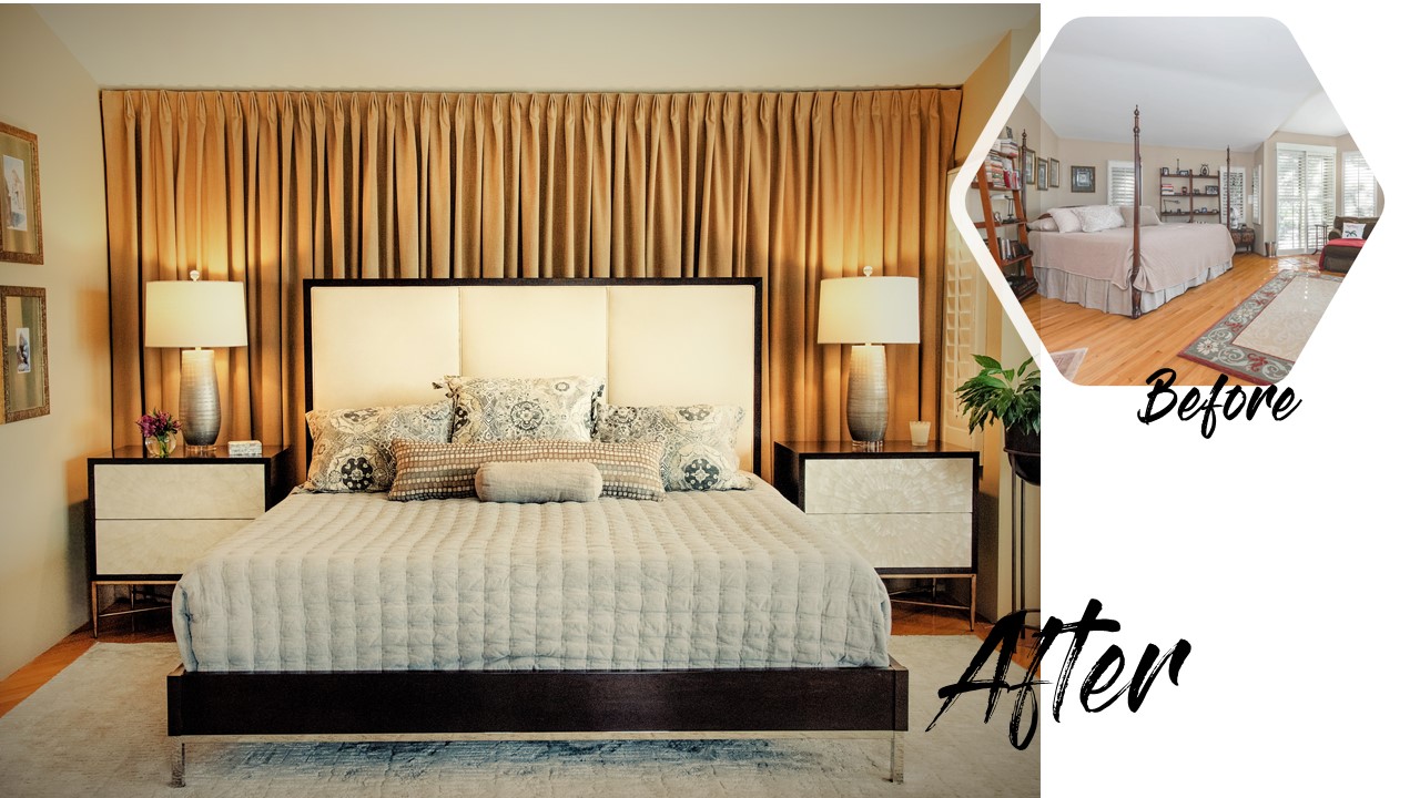 Modern master bedroom interior design Before and After