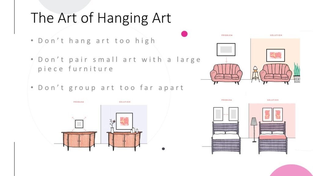 Tips to hang artwork