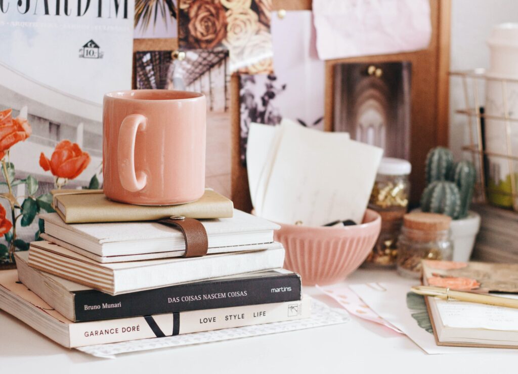 Cluttered desk