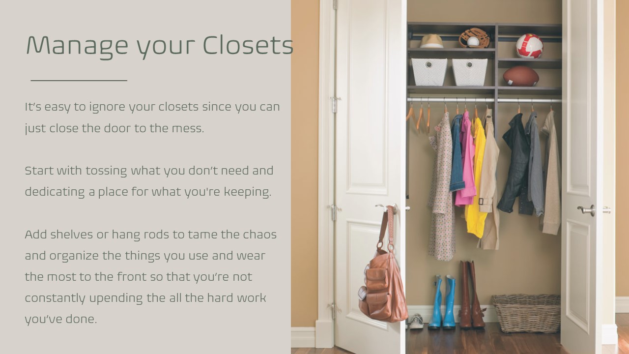 Manage your closets