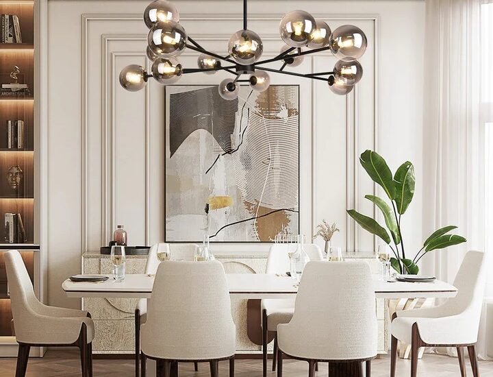 Oversize dining room chandelier
