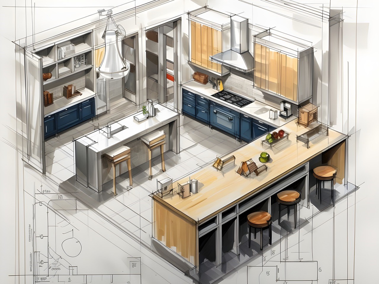 Kitchen space planning